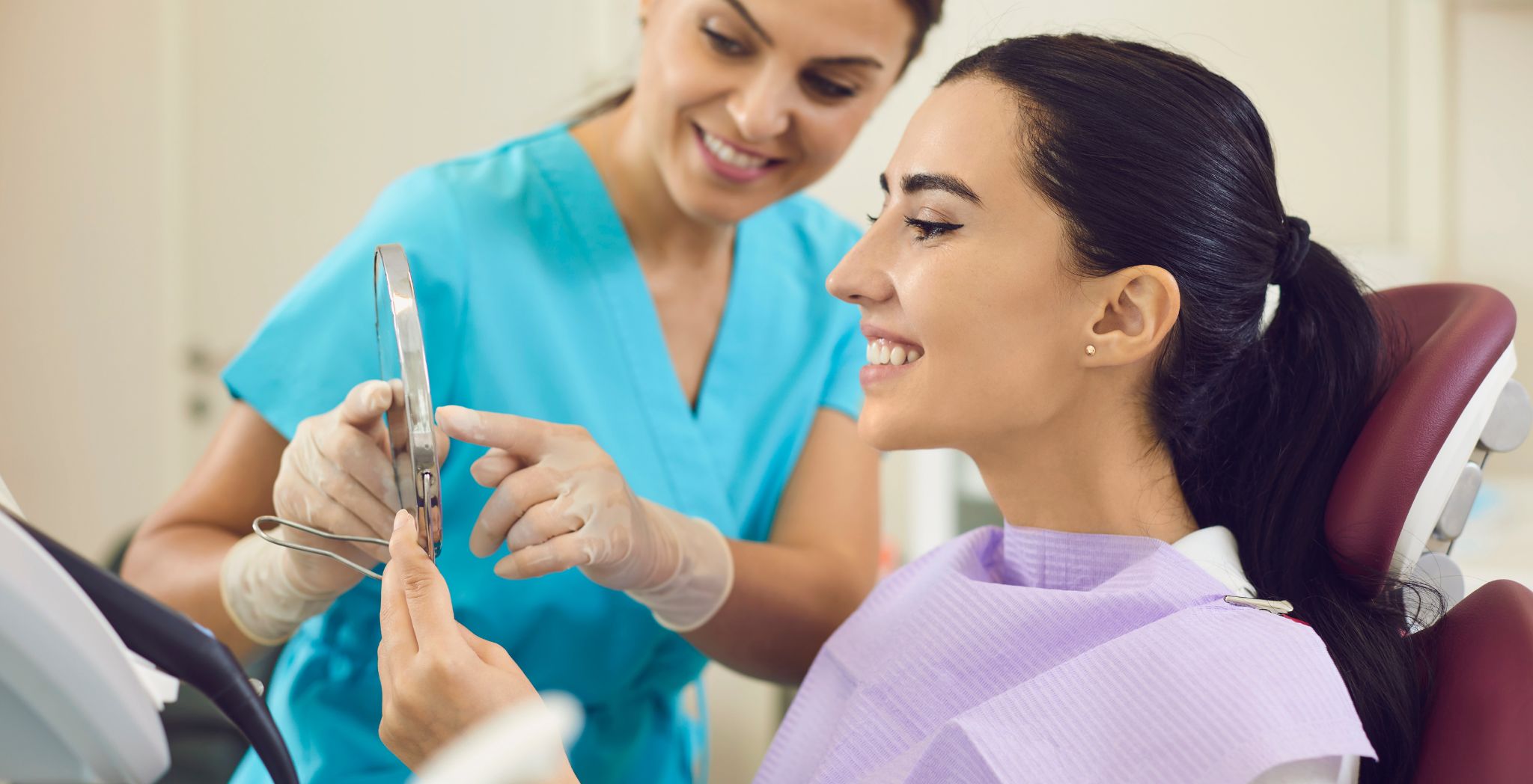 Teeth whitening procedure.